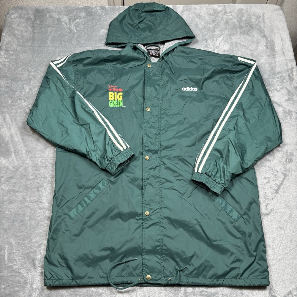 Vintage 1995 Adidas Disney The Big Green Movie Promo Jacket Mens XL Green 90s
